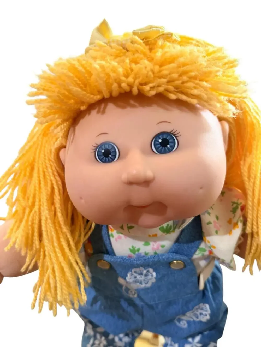 Cabbage Patch Kids PA-4 Blonde Hair Doll 2004 Xavier Roberts Floral Denim Outfit